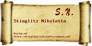 Stieglitz Nikoletta névjegykártya